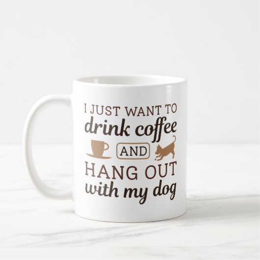 コーヒーと犬 コーヒーマグカップ (左)