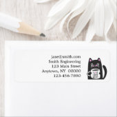 コーヒーと猫が大好き – 背景色を選ぶ ラベル (インサイチュ)