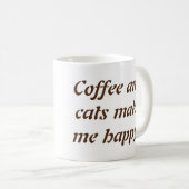 コーヒーと猫が幸せなマグカップ コーヒーマグカップ (正面右)
