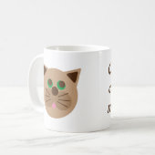 コーヒーと猫が幸せなマグカップ コーヒーマグカップ (正面左)