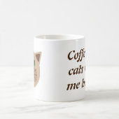 コーヒーと猫が幸せなマグカップ コーヒーマグカップ (中央)