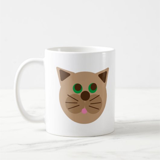 コーヒーと猫が幸せなマグカップ コーヒーマグカップ (左)