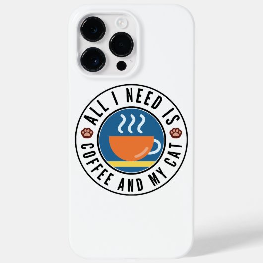 コーヒーと猫さえいればそれでいい Case-Mate iPhoneケース (裏面)