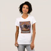 コーヒーと猫のキャットティーリーフコーヒー占い Tシャツ (正面フル)