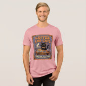 コーヒーと猫の猫の茶の葉コーヒー占い トライブレンドTシャツ (正面全面)