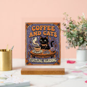 コーヒーと猫の猫ティーリーフコーヒー占い アクリルサイン (ウェディング)