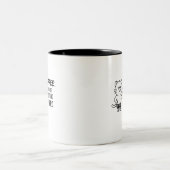 コーヒーと猫好きマグカップ ツートーンマグカップ (中央)