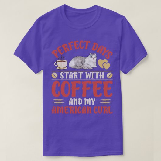 コーヒーと猫6 Tシャツ (デザイン正面)