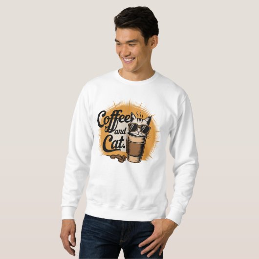 コーヒーと猫 スウェットシャツ (正面フル)