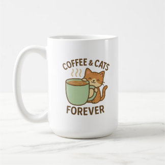 コーヒーと猫、永遠に ☕🐾 かわいい猫のマグカップ コーヒーマグカップ
