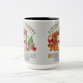 コーヒーと生姜走のパンの夢のクリスマスマグ ツートーンマグカップ (中央)
