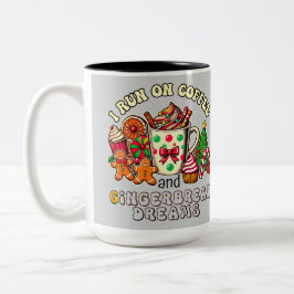 コーヒーと生姜走のパンの夢のクリスマスマグ ツートーンマグカップ