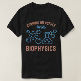 コーヒーと生物物理学で走る Tシャツ
