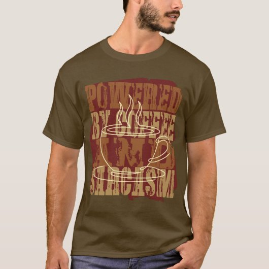 コーヒーと皮肉でできています グランジマグ Tシャツ (正面)