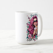 コーヒーと皮肉で煽られる コーヒーマグカップ (正面右)