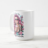 コーヒーと皮肉で煽られる コーヒーマグカップ (正面左)