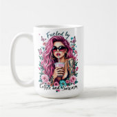 コーヒーと皮肉で煽られる コーヒーマグカップ (左)