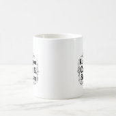 コーヒーと皮肉で走るマグカップ - 楽しい コーヒーマグカップ (中央)