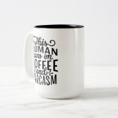 コーヒーと皮肉 ツートーンマグカップ (正面左)
