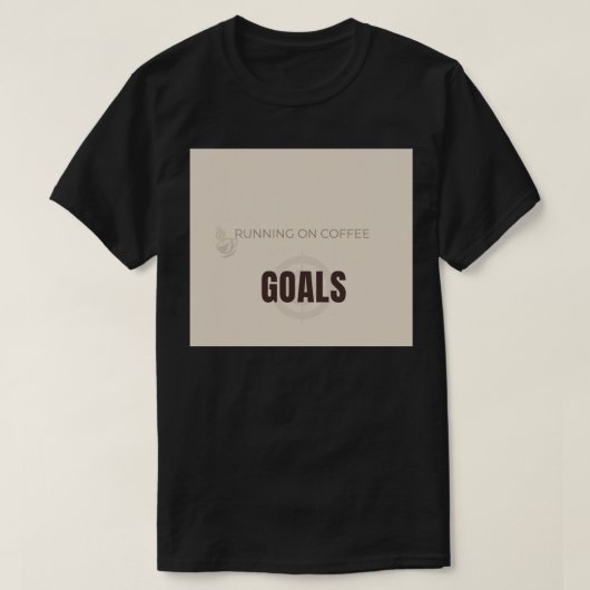 コーヒーと目標で走る モチベーショナルコーヒーLo Tシャツ (デザイン正面)
