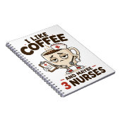 コーヒーと看護師が好き Funny Nurse ノートブック (右側)