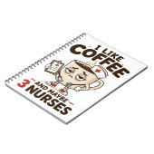 コーヒーと看護師が好き Funny Nurse ノートブック (左側)
