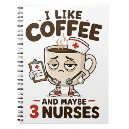 コーヒーと看護師が好き Funny Nurse ノートブック