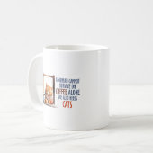 コーヒーと眠いオレンジキャット – Cozy Cat コーヒーマグカップ (正面左)