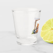 コーヒーと眠いオレンジキャット – Cozy Cat ショットグラス (左)