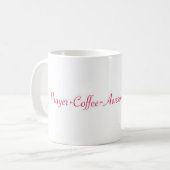 コーヒーと祈って下さい コーヒーマグカップ (正面左)