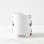 コーヒーと私のドバーマンかわいい/パーソナライズのマグカップ コーヒーマグカップ (中央)