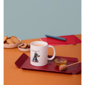 コーヒーと私のドバーマンブラックかわいい/パーソナライズのマグカップ コーヒーマグカップ