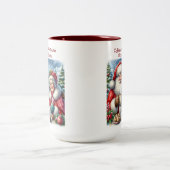 コーヒーと私のベスティーコーヒーマグ ツートーンマグカップ (中央)