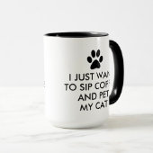 コーヒーと私の猫の大物 マグカップ (正面右)