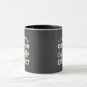コーヒーと私の編み物の引用アート マグカップ (中央)