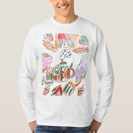 コーヒーと秋  Tシャツ (正面)