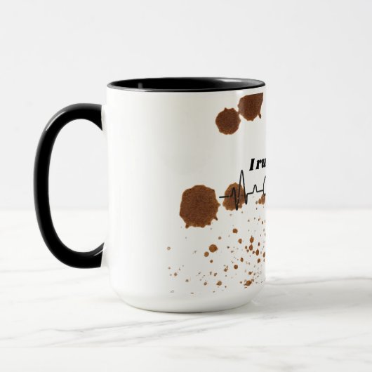 コーヒーと笑いで走るマグカップ|コーヒー愛好家へのギフト マグカップ (左)