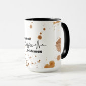 コーヒーと笑いで走るマグカップ|コーヒー愛好家へのギフト マグカップ (正面右)