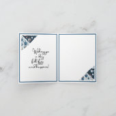 コーヒーと紅茶の愛好家のために – 青い誕生日 カード (内部)