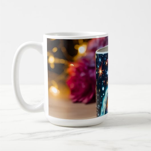 コーヒーと紅茶好きのためのギャラクシー デザイン コーヒーマグカップ (左)