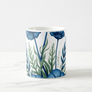 コーヒーと紅茶愛好家のための植物画フラワーマグ コーヒーマグカップ