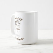 コーヒーと納期 オフィスで使えるかわいいユーモア コーヒーマグカップ (正面左)