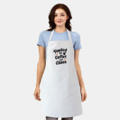 コーヒーと素敵な一日 エプロン (着用した状態)