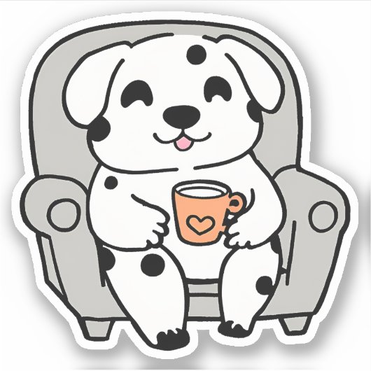 コーヒーと缶水の防水 シール (正面)