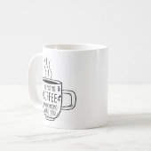 コーヒーと考えコーヒー好きおもしろい コーヒーマグカップ (正面左)