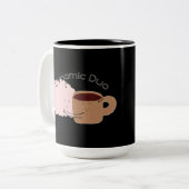 コーヒーと脳はダイナミックなデュオ！ ツートーンマグカップ (正面左)