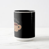 コーヒーと脳はダイナミックなデュオ！ ツートーンマグカップ (中央)