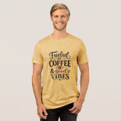 コーヒーと良い気持ちでやる気が出る トライブレンドTシャツ (正面全面)