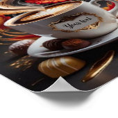 コーヒーと花 ポスター (角)