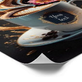 コーヒーと花 ポスター (角)